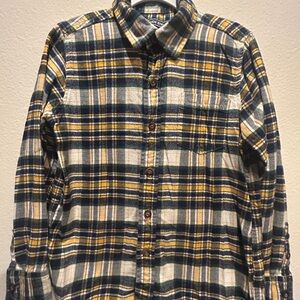 Lands' End Boys flannel Plaid Shirt